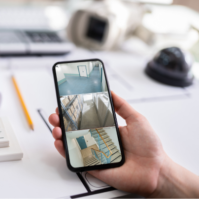 Rochester security camera feed on cell phone